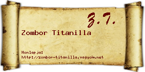 Zombor Titanilla névjegykártya